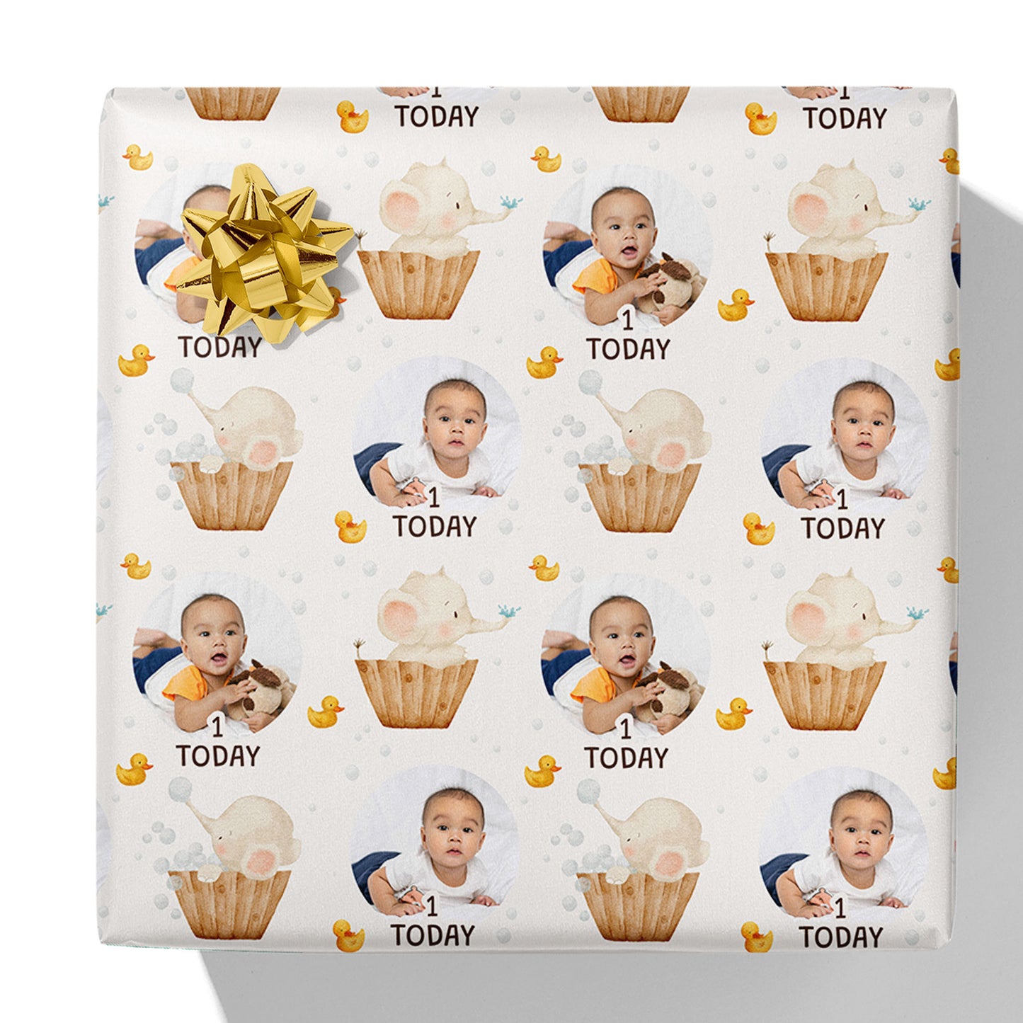 1 Today Elephant Photo Gift Wrap