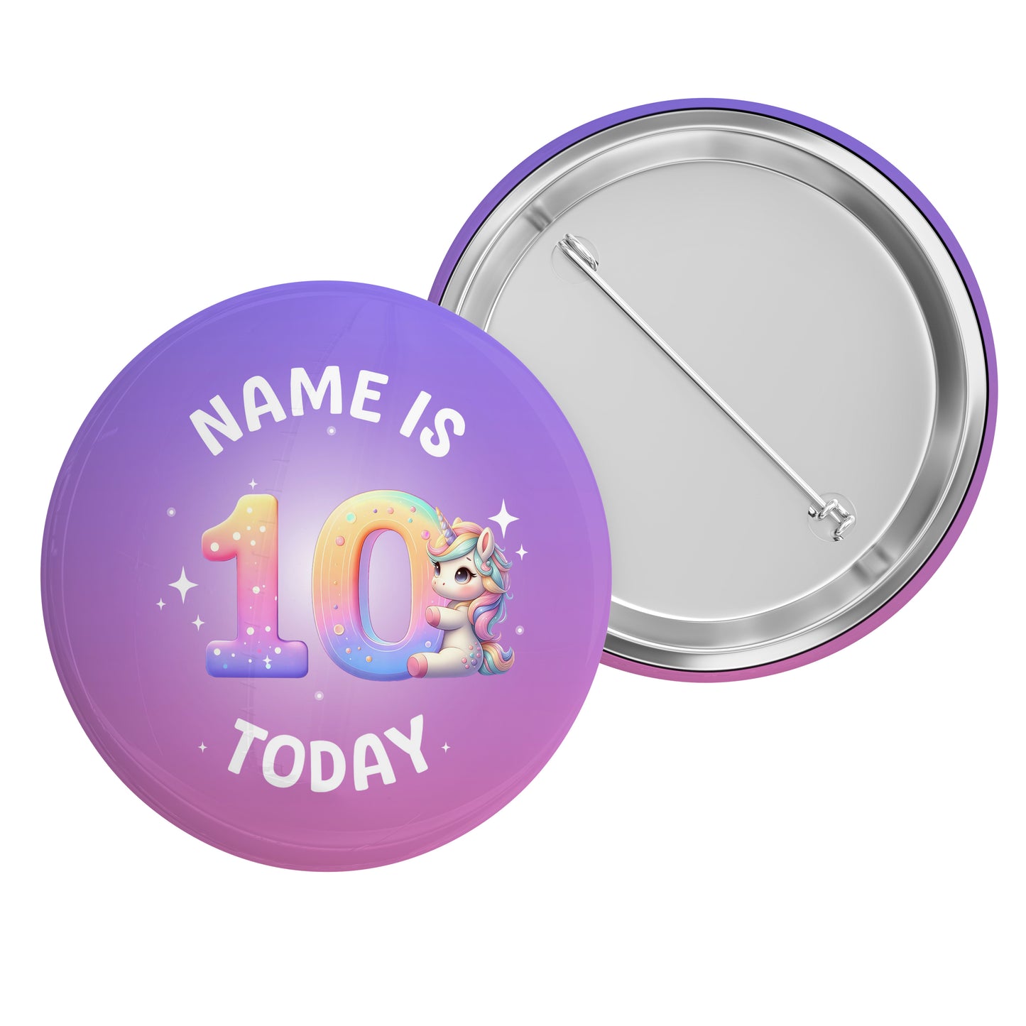 4 - 10 Unicorn Name Badge