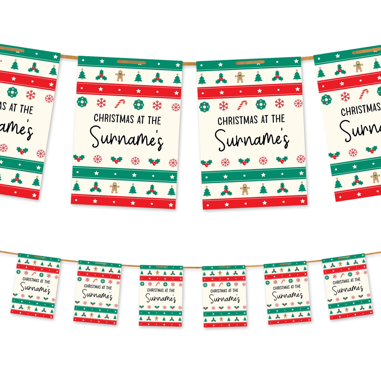 Christmas at the Surname's Bunting