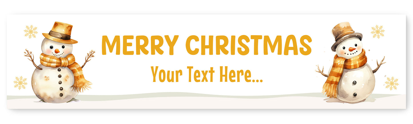 Colourful Snowman Text Banner