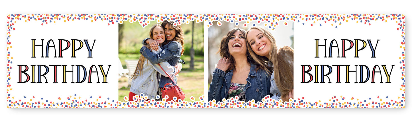 Dotty Happy Birthday Photo Banner