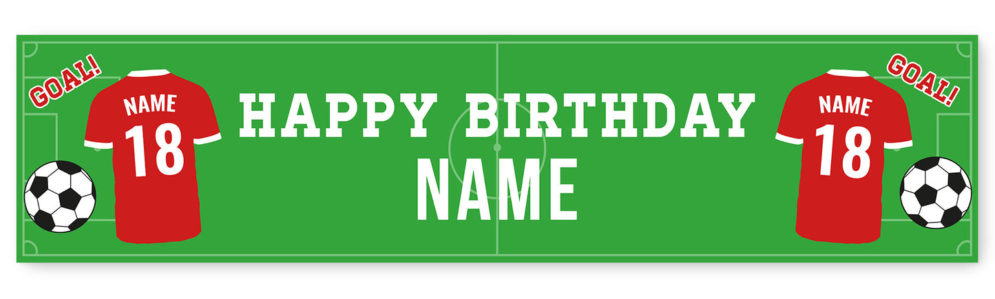 Football Shirt Age and Name Banner