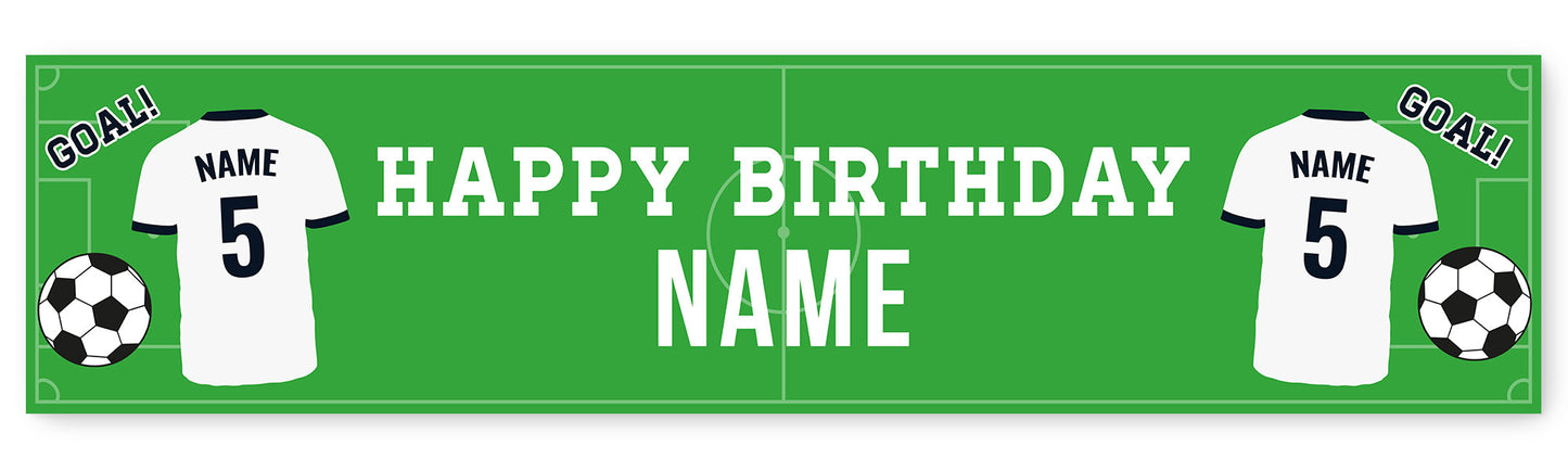 Football Shirt Age and Name Banner