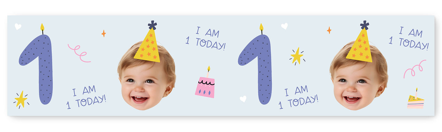 I am 1-10 Today Photo/Age Birthday Banner