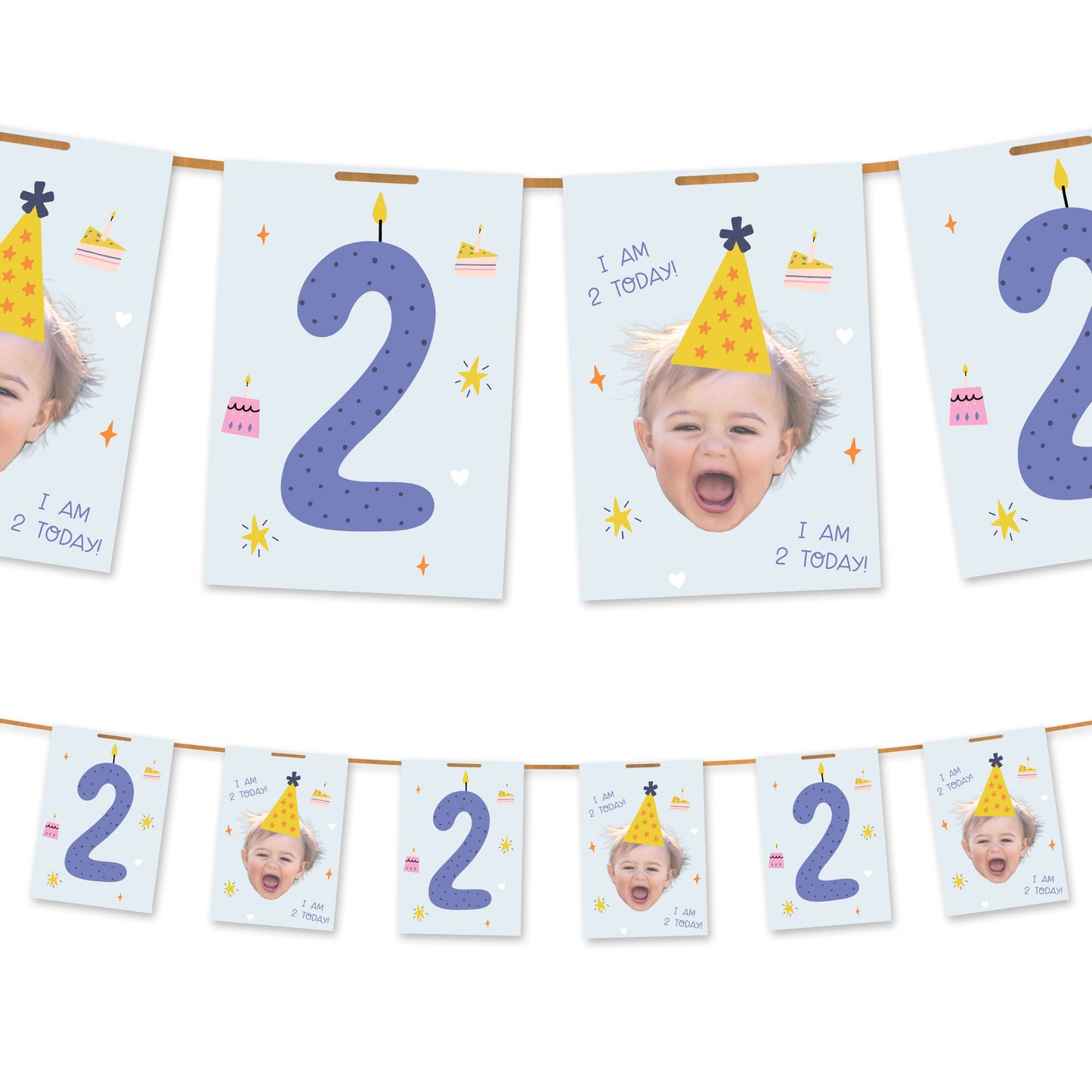 I am 1-10 Today Photo/Age Birthday Bunting