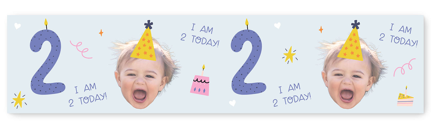 I am 1-10 Today Photo/Age Birthday Banner