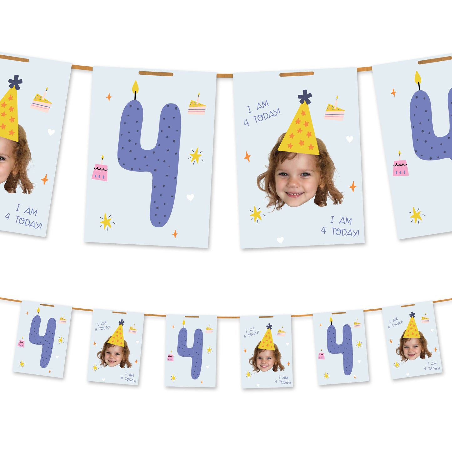 I am 1-10 Today Photo/Age Birthday Bunting