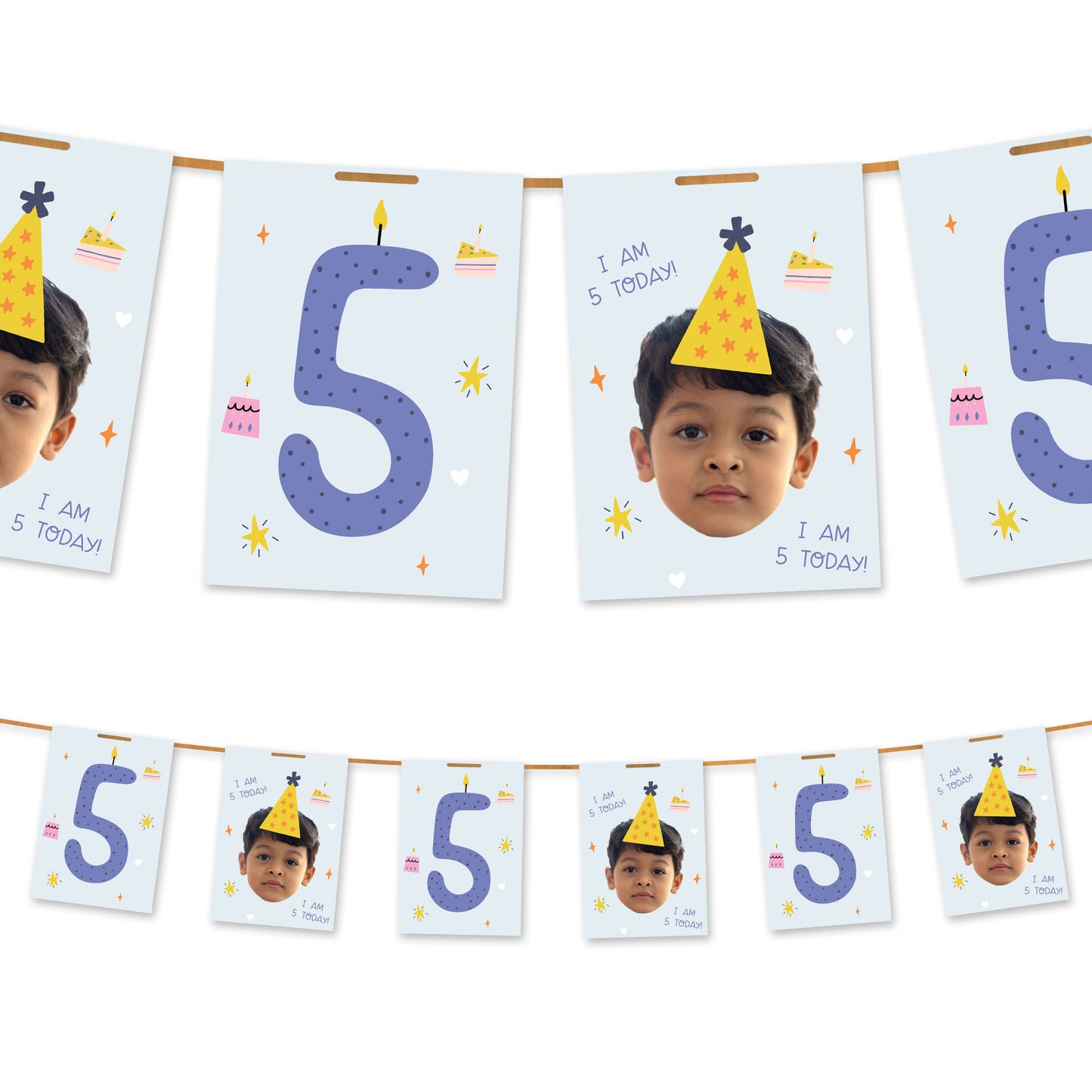 I am 1-10 Today Photo/Age Birthday Bunting