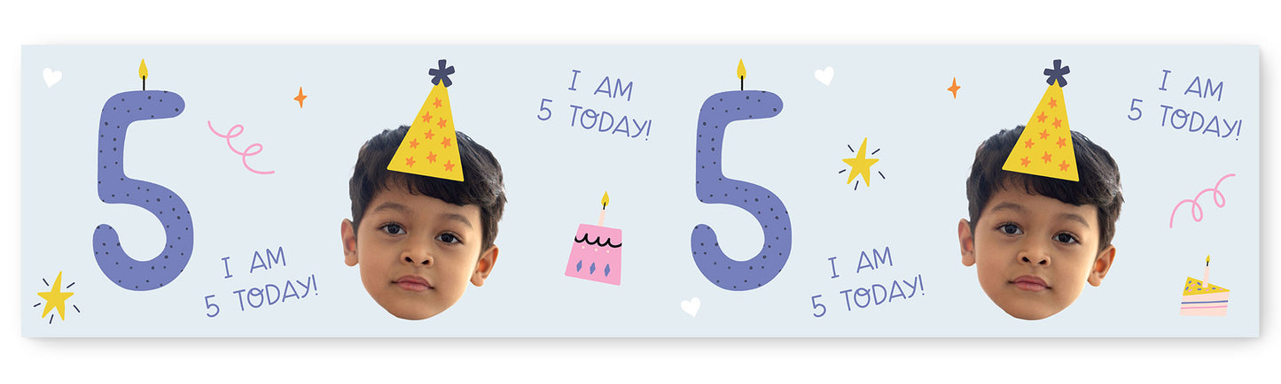 I am 1-10 Today Photo/Age Birthday Banner