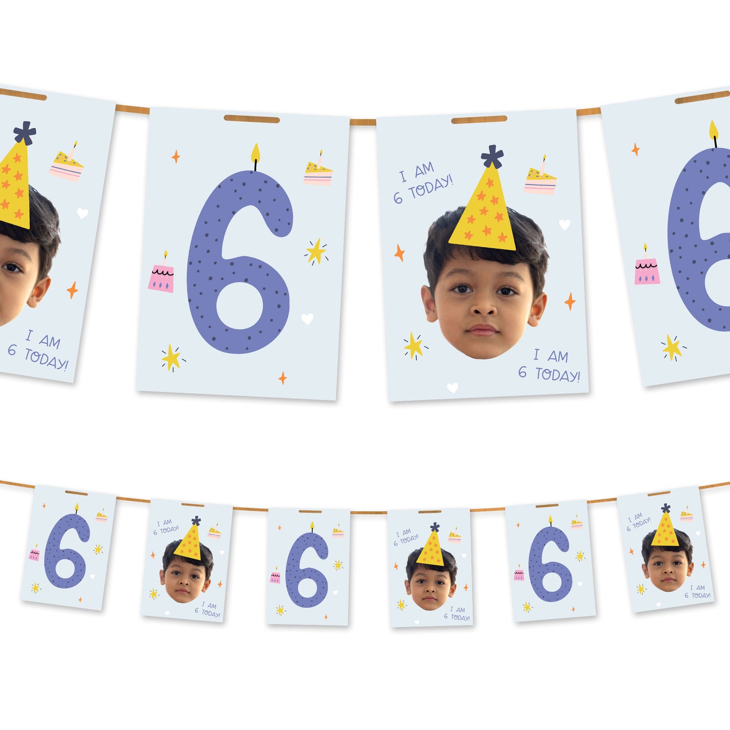 I am 1-10 Today Photo/Age Birthday Bunting