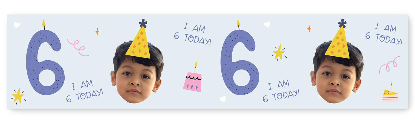 I am 1-10 Today Photo/Age Birthday Banner