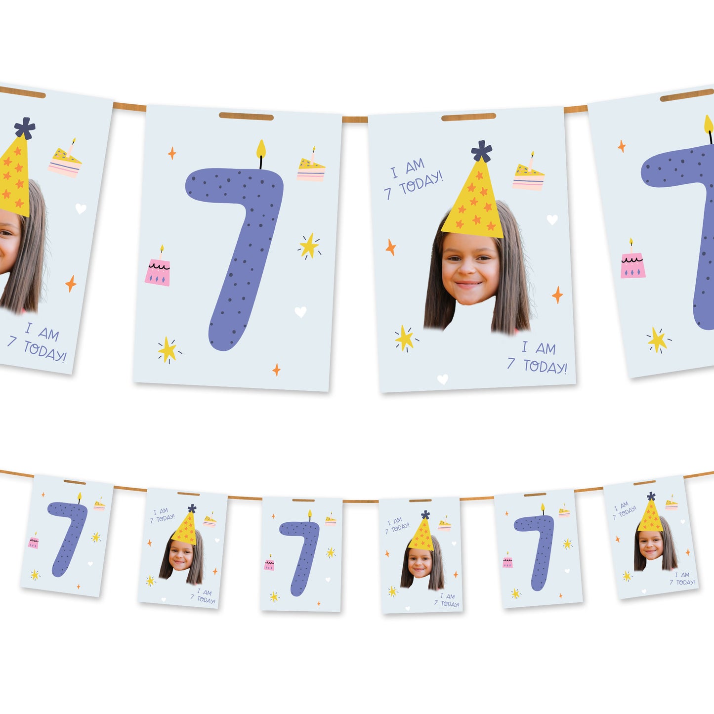 I am 1-10 Today Photo/Age Birthday Bunting