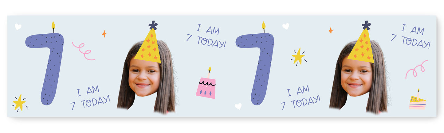 I am 1-10 Today Photo/Age Birthday Banner