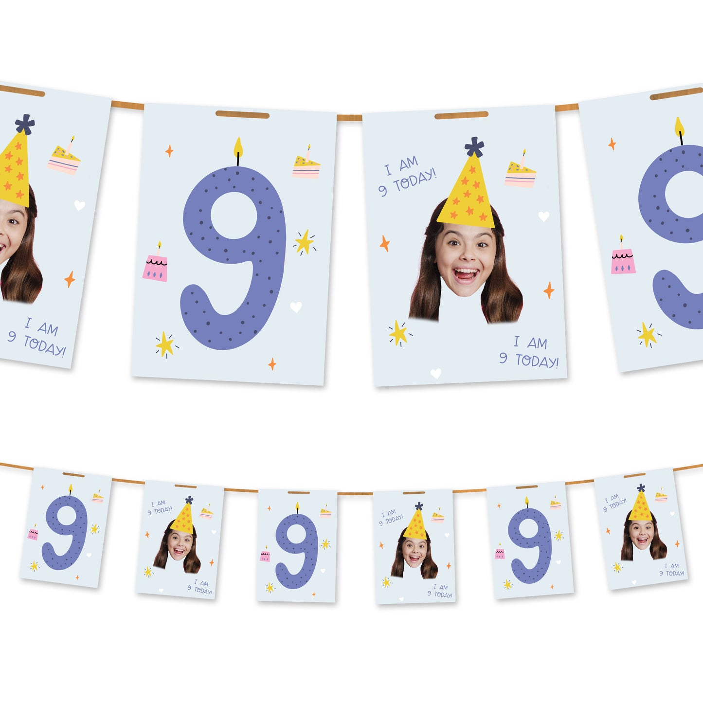 I am 1-10 Today Photo/Age Birthday Bunting