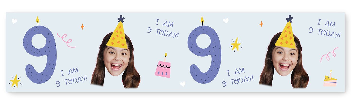 I am 1-10 Today Photo/Age Birthday Banner