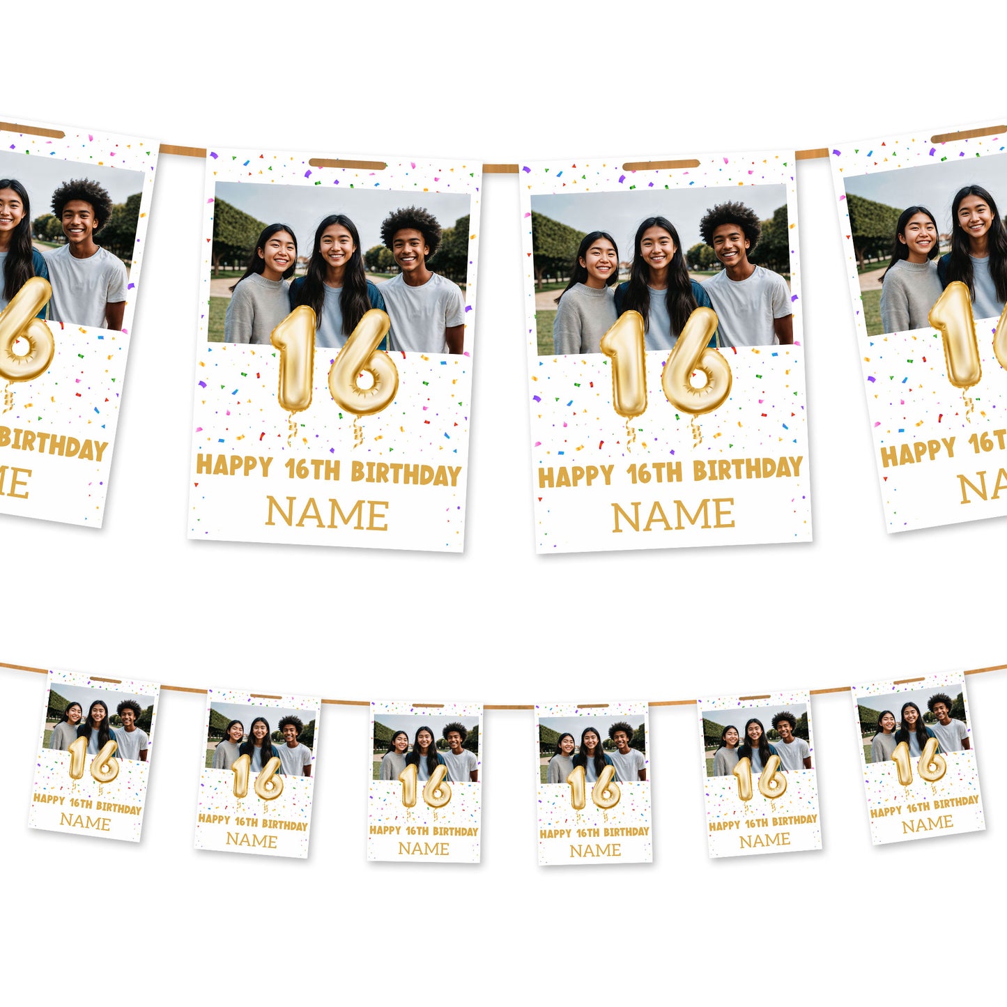 Milestone Age Photo and Name Bunting