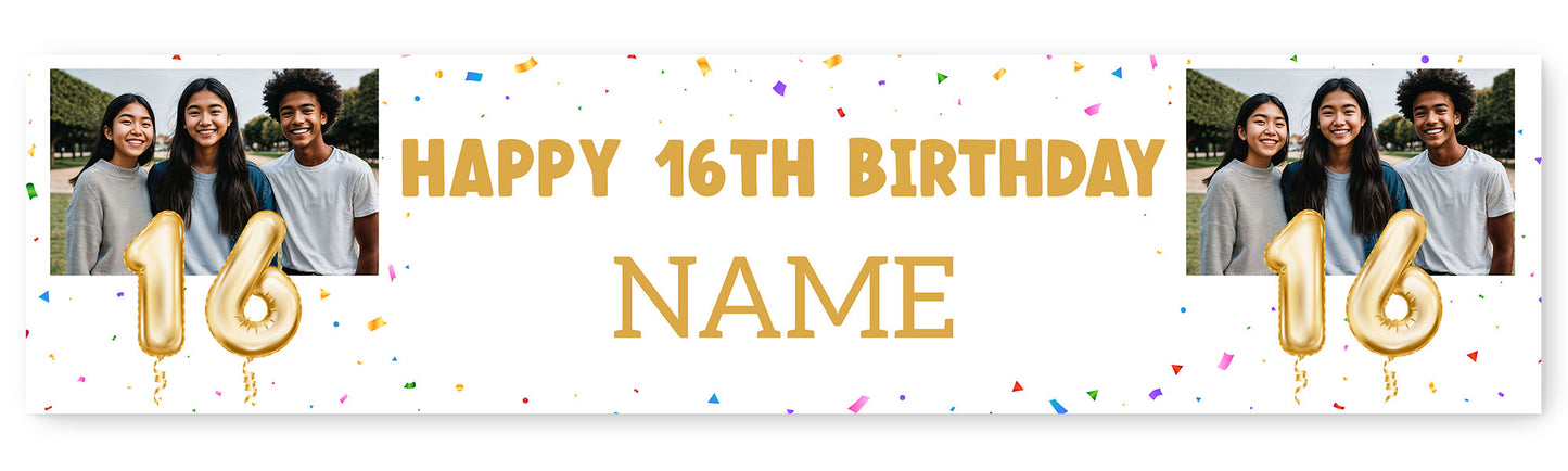 Milestone Age Photo and Name Banner