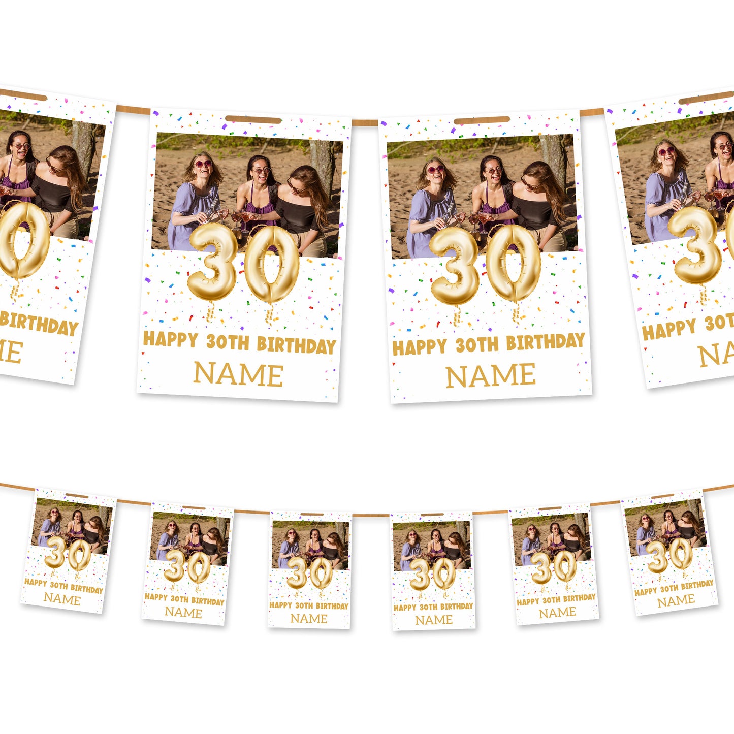 Milestone Age Photo and Name Bunting
