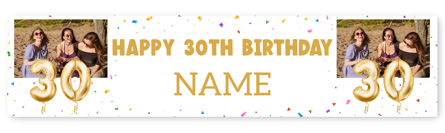 Milestone Age Photo and Name Banner