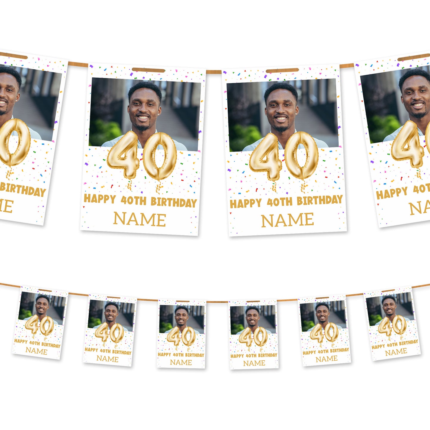 Milestone Age Photo and Name Bunting