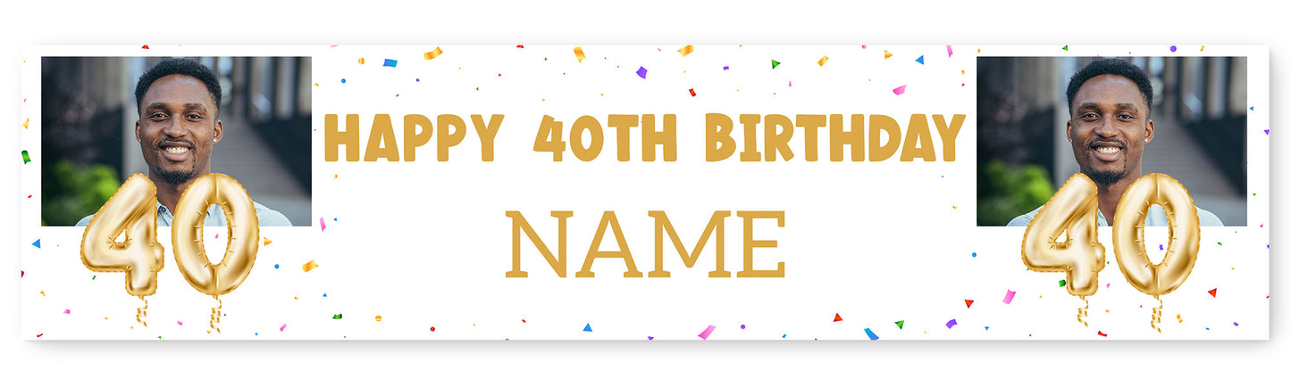 Milestone Age Photo and Name Banner