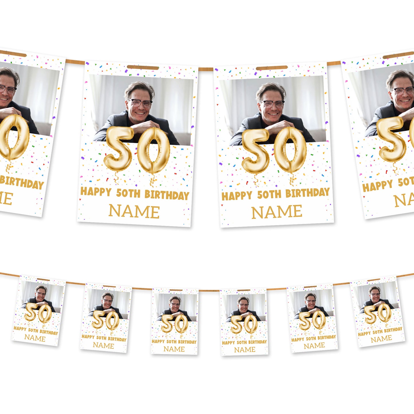 Milestone Age Photo and Name Bunting