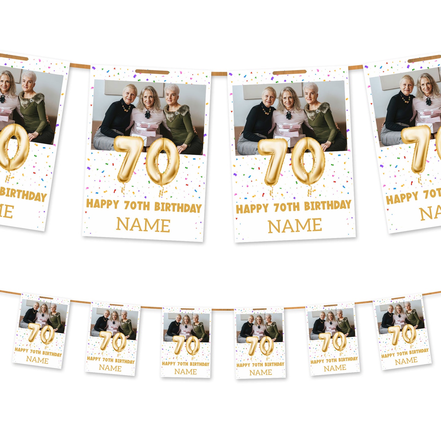 Milestone Age Photo and Name Bunting