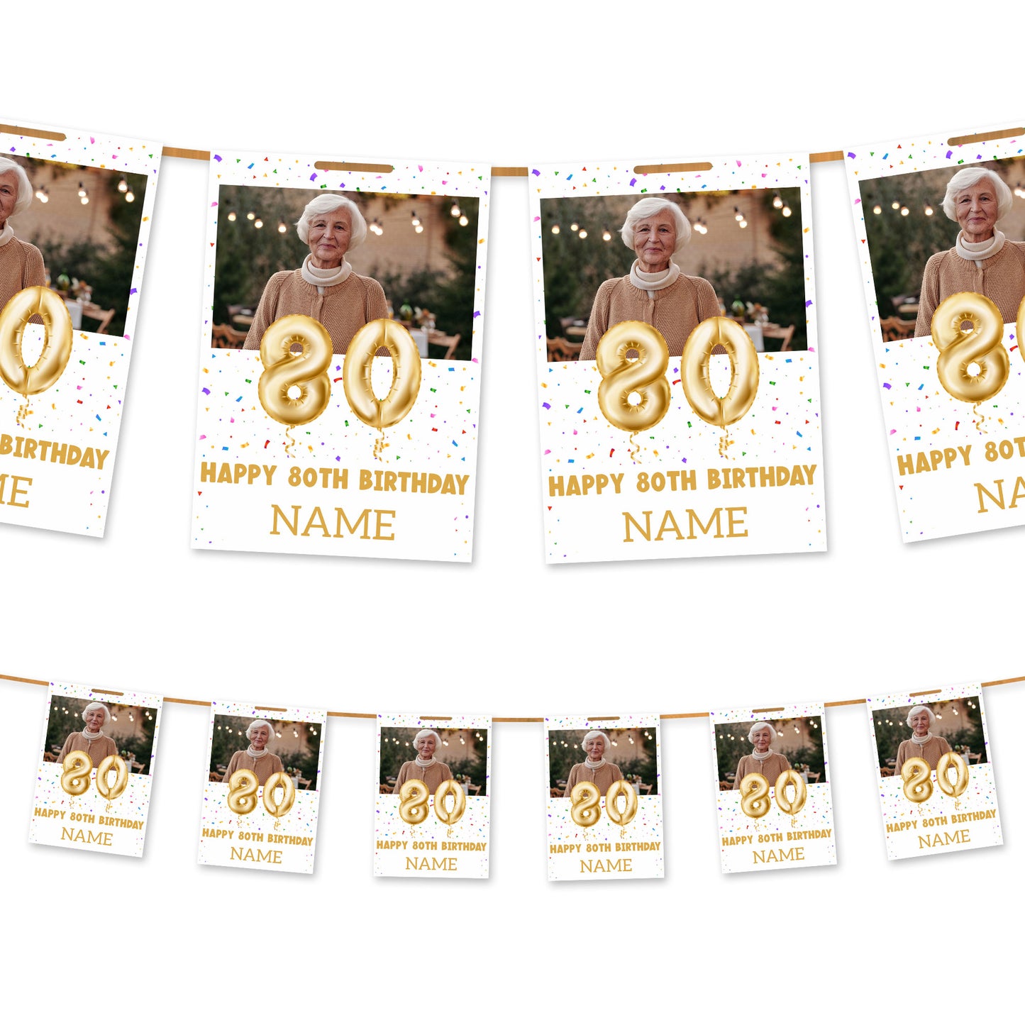 Milestone Age Photo and Name Bunting
