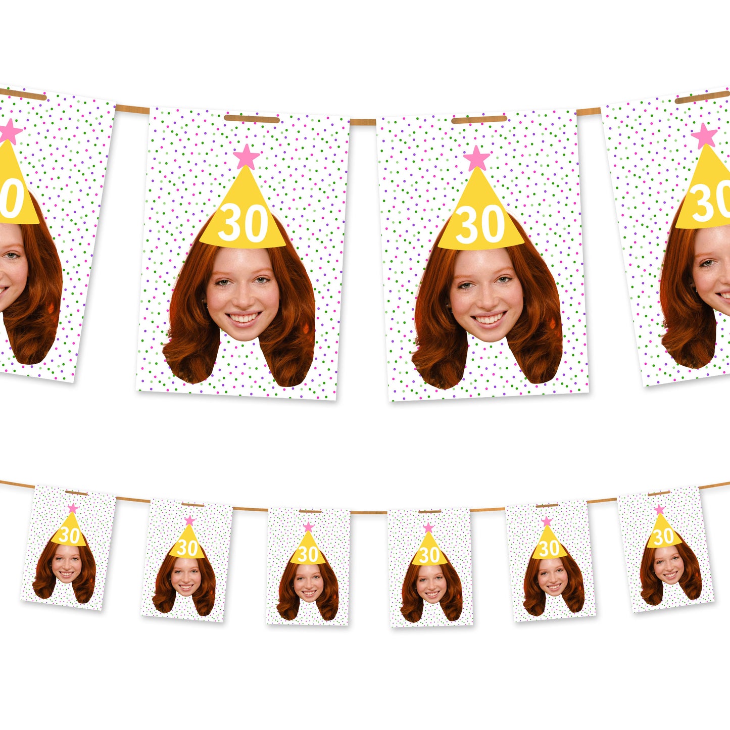 Party Hat Age and Photo Bunting