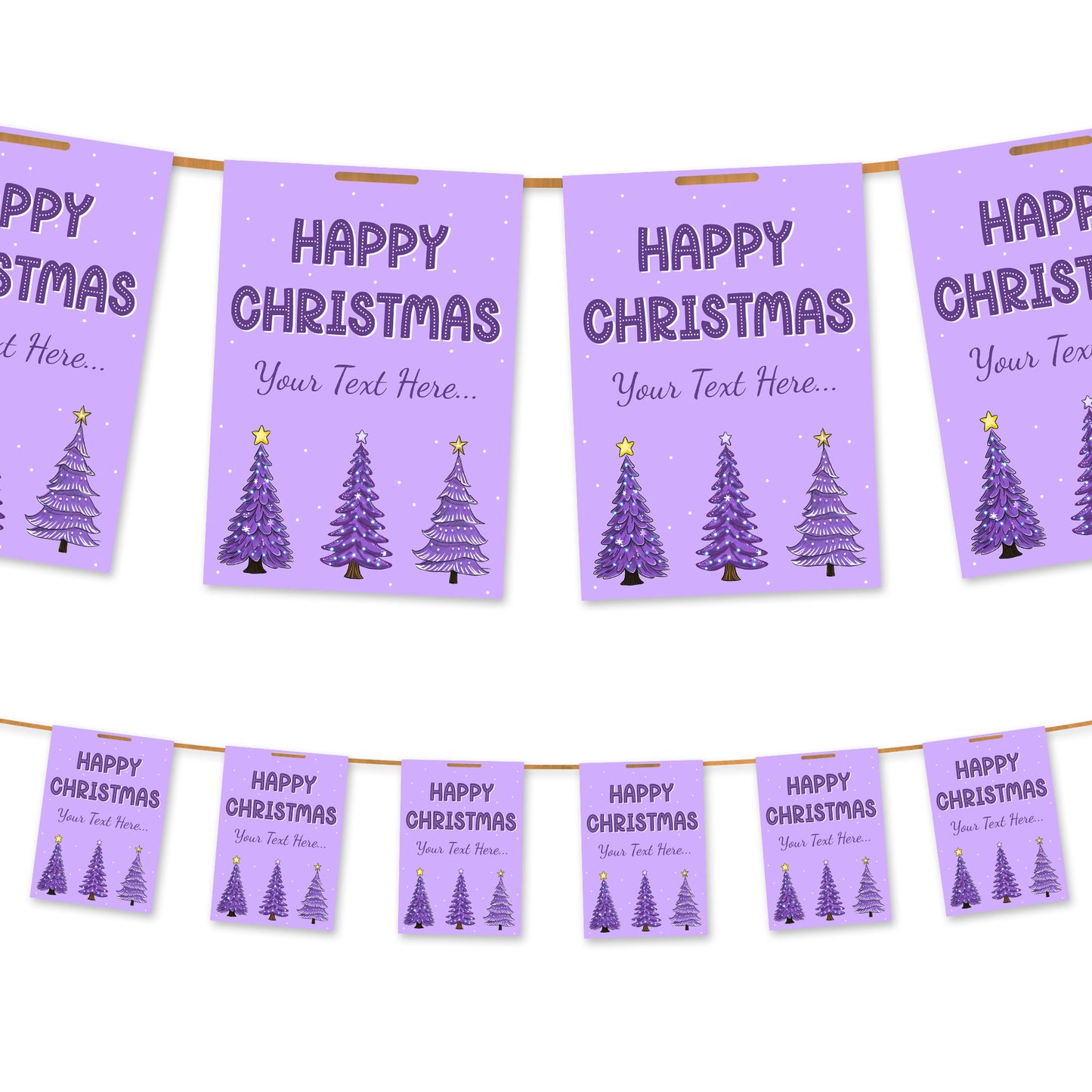 Christmas Trees Text Bunting