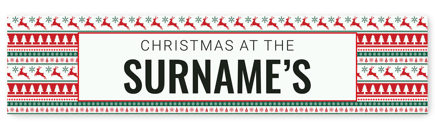 Traditional Christmas at the Surname's Banner