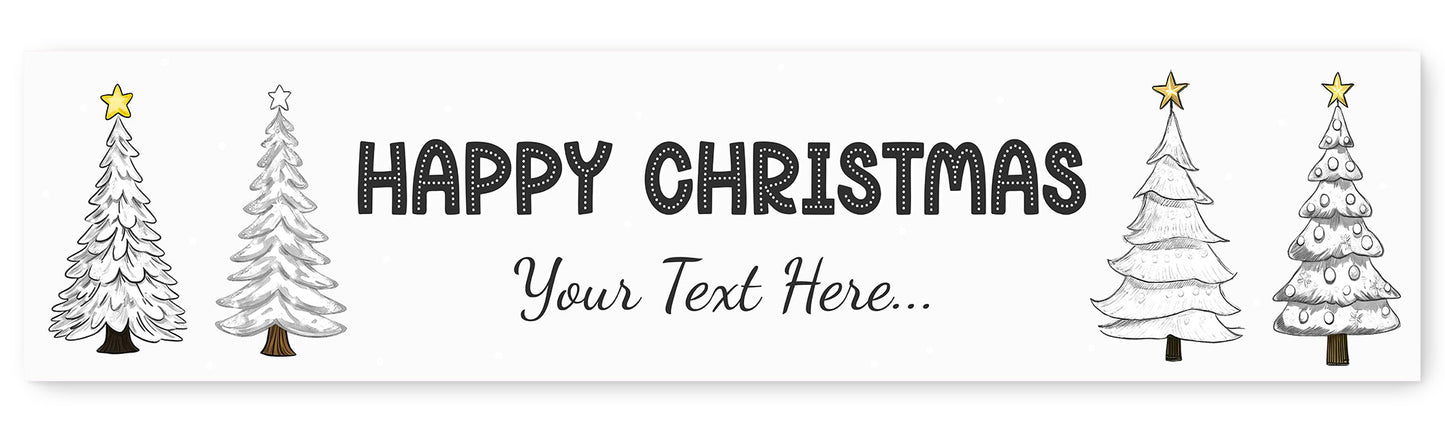 Christmas Trees Text Banner