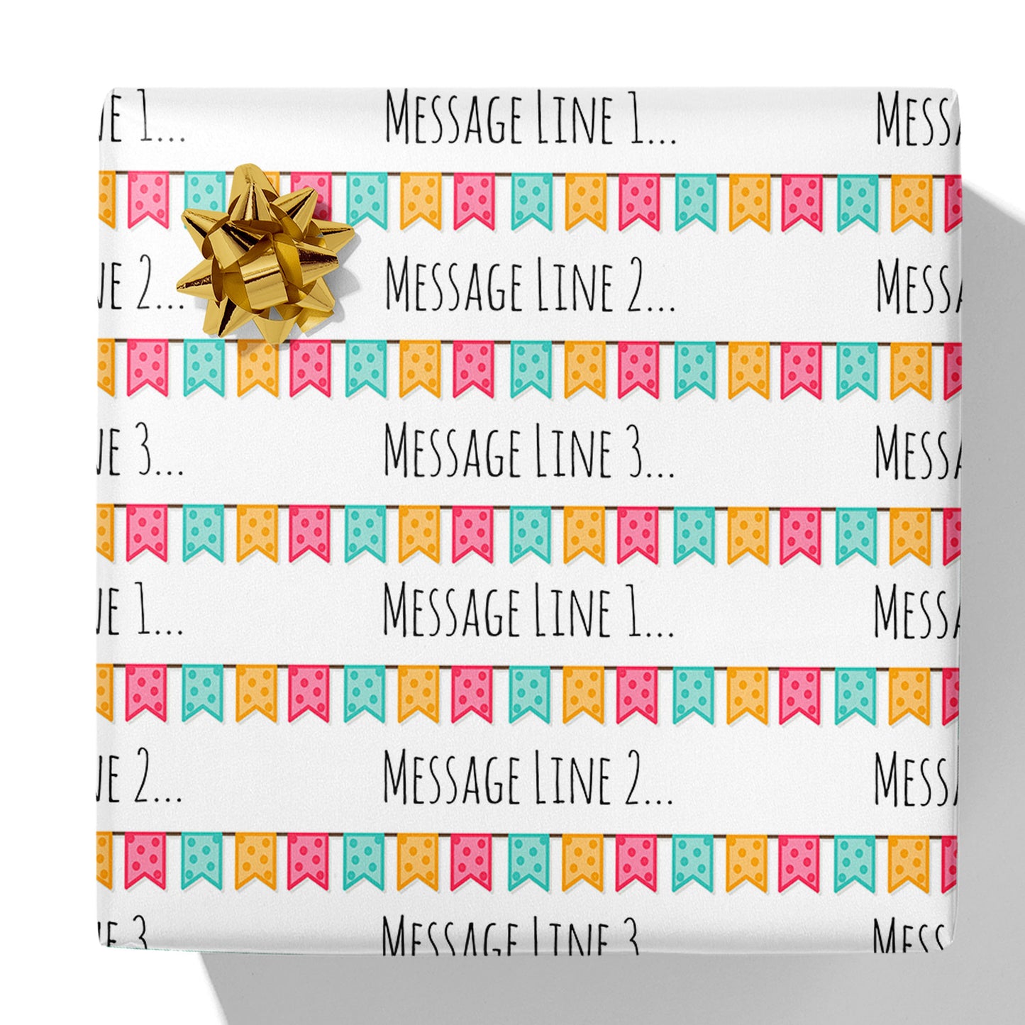 Birthday Banner Message Gift Wrap