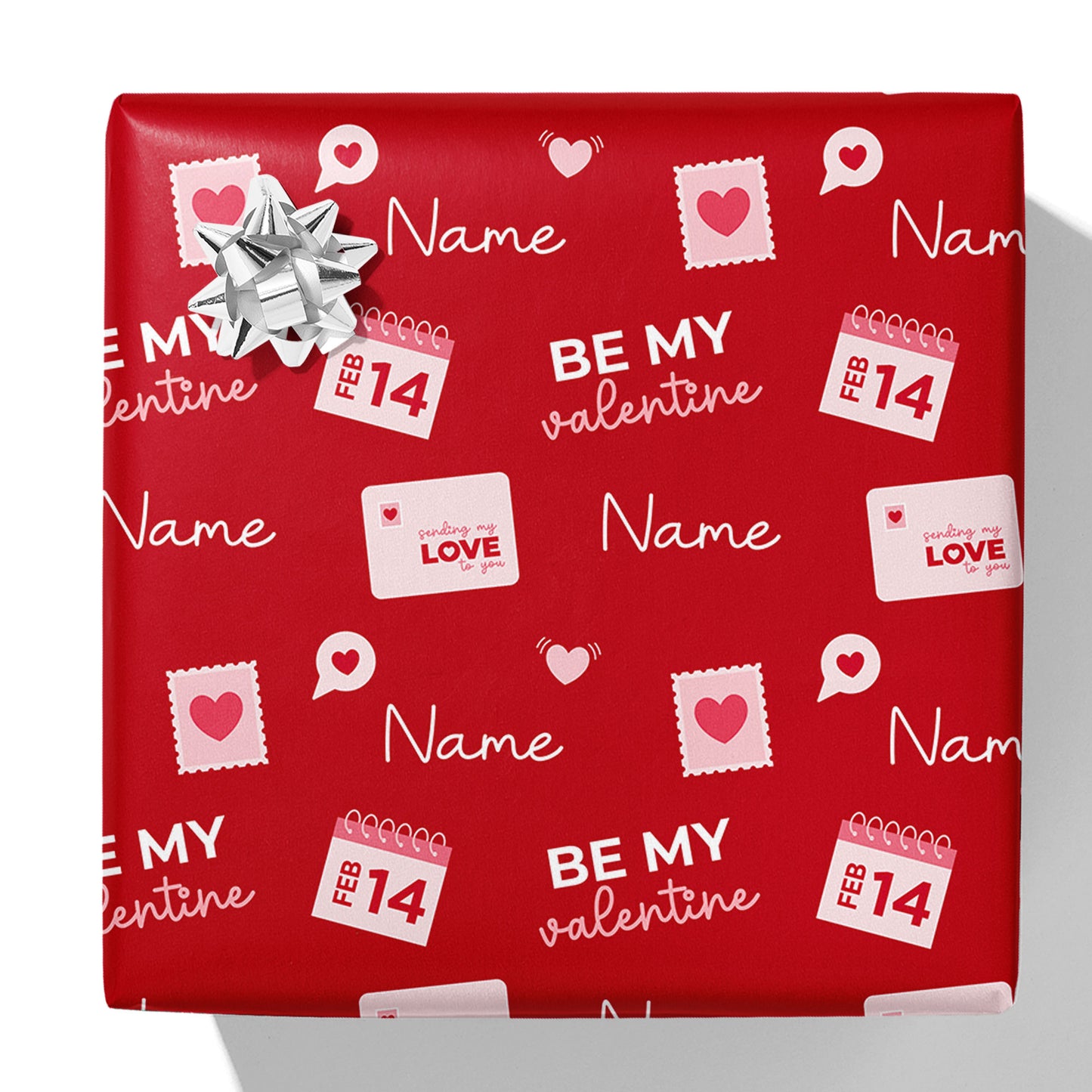 Be My Valentine Name Gift Wrap