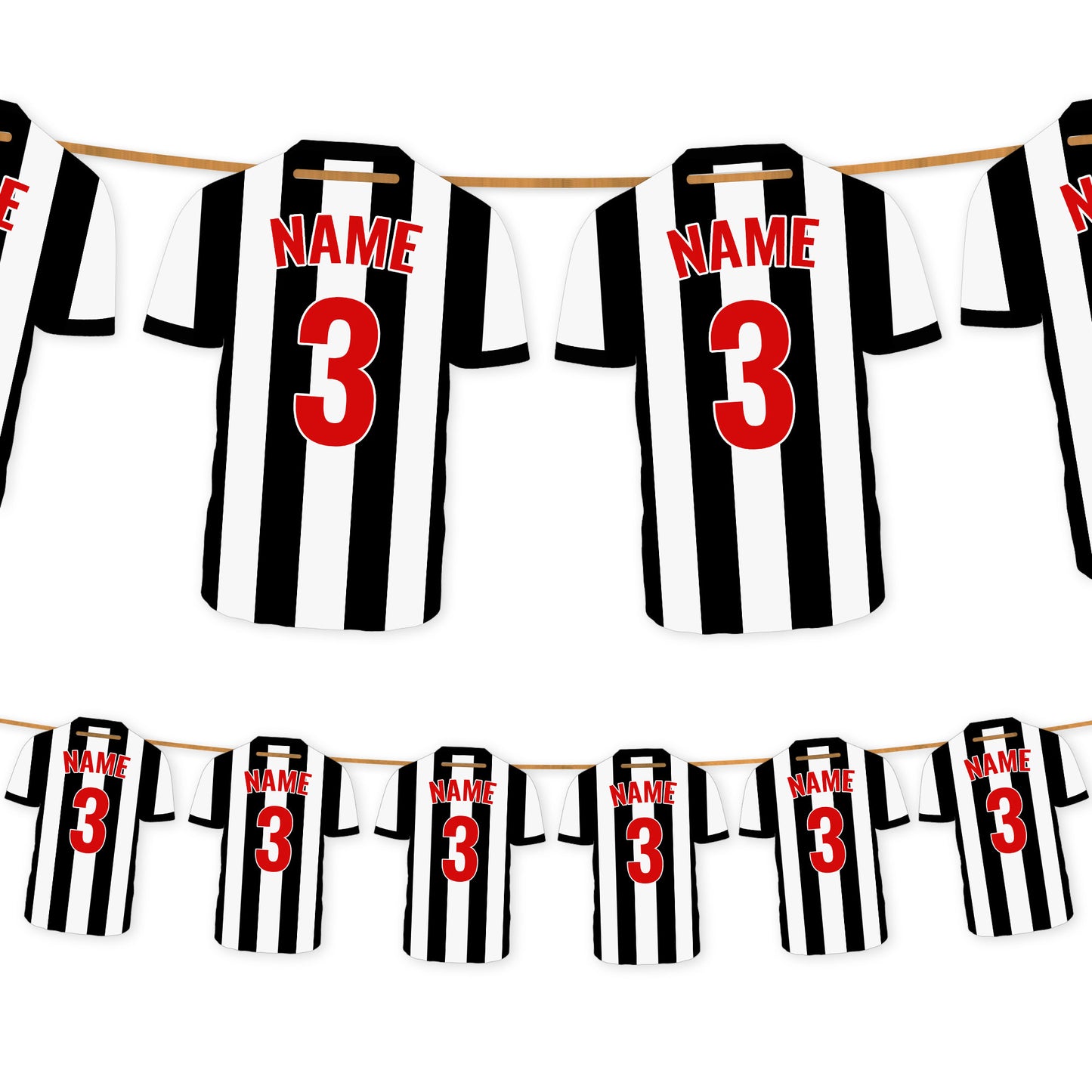 Football Shirt Name and Age Bunting
