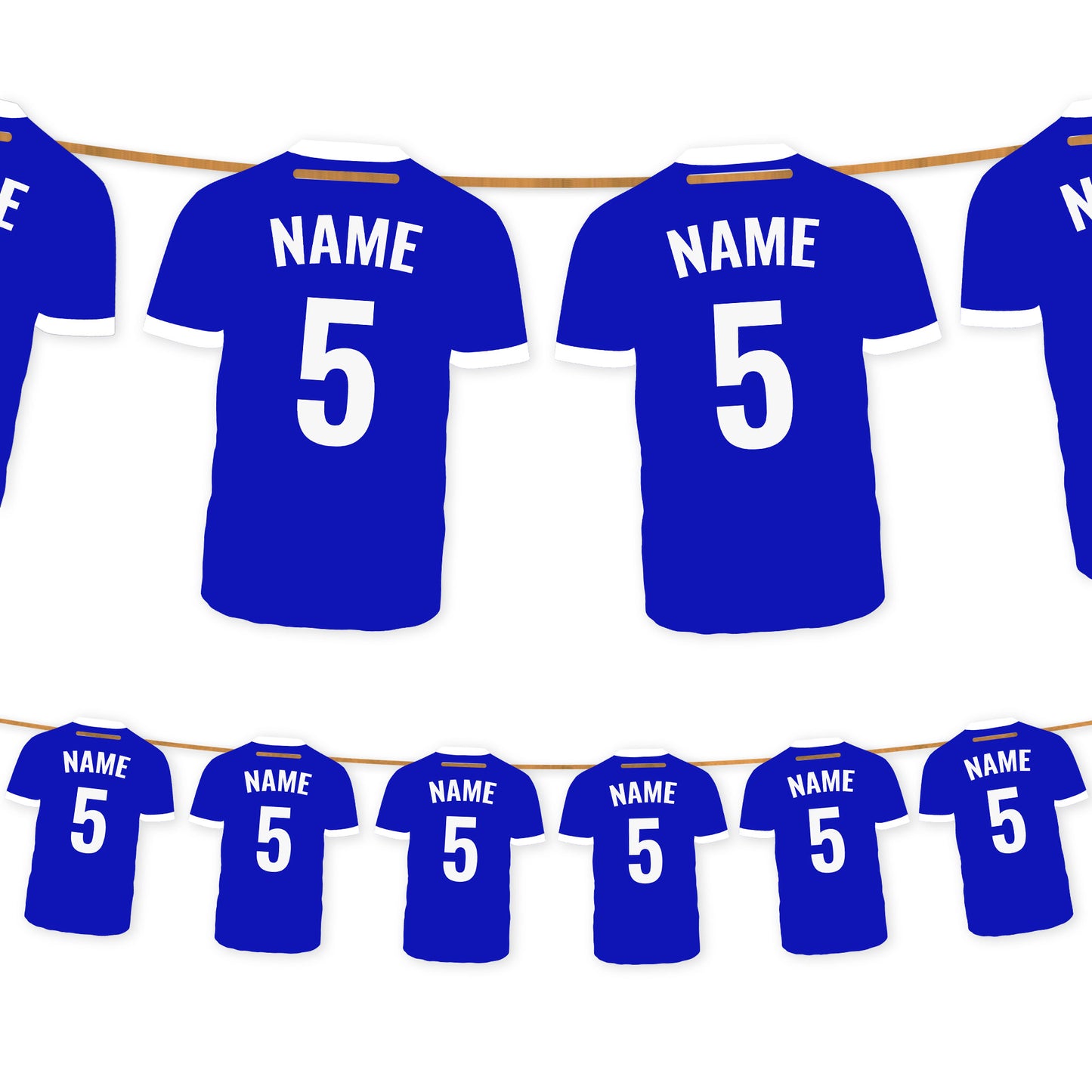 Football Shirt Name and Age Bunting