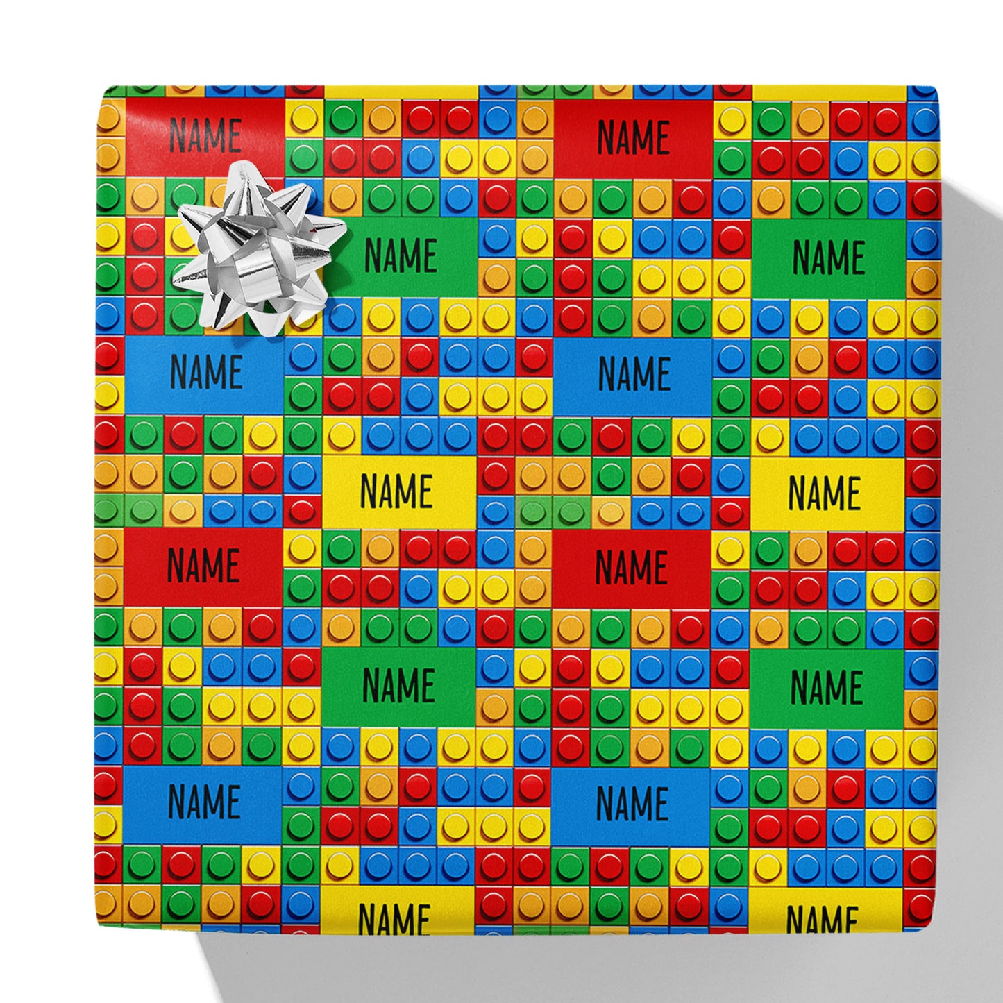 Building Blocks Name Gift Wrap