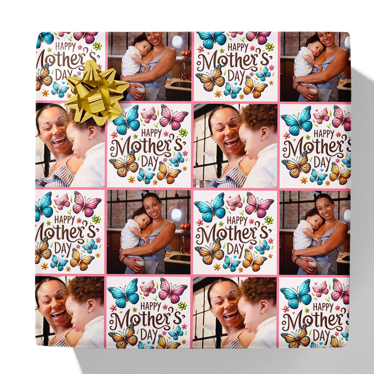 Butterfly Mother's Day Photo Gift Wrap