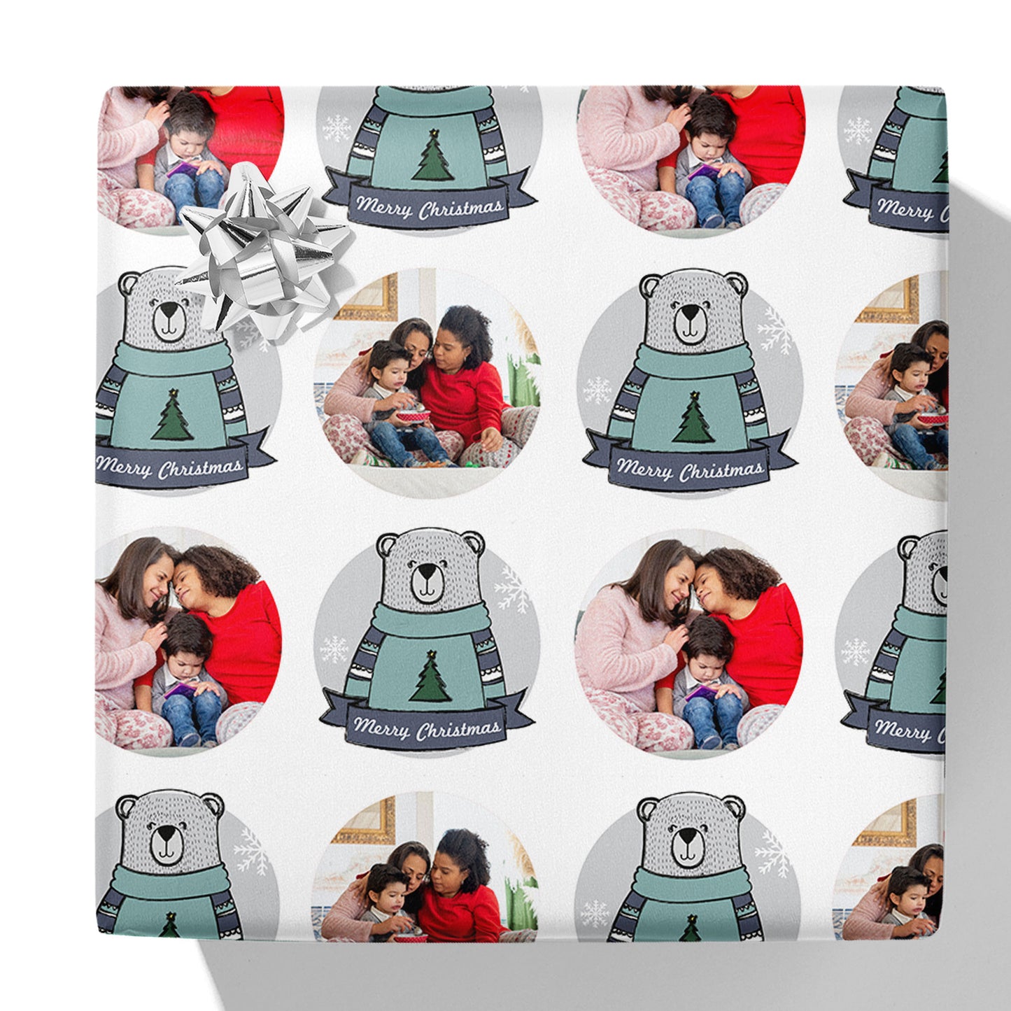 Christmas Bear Photo Gift Wrap
