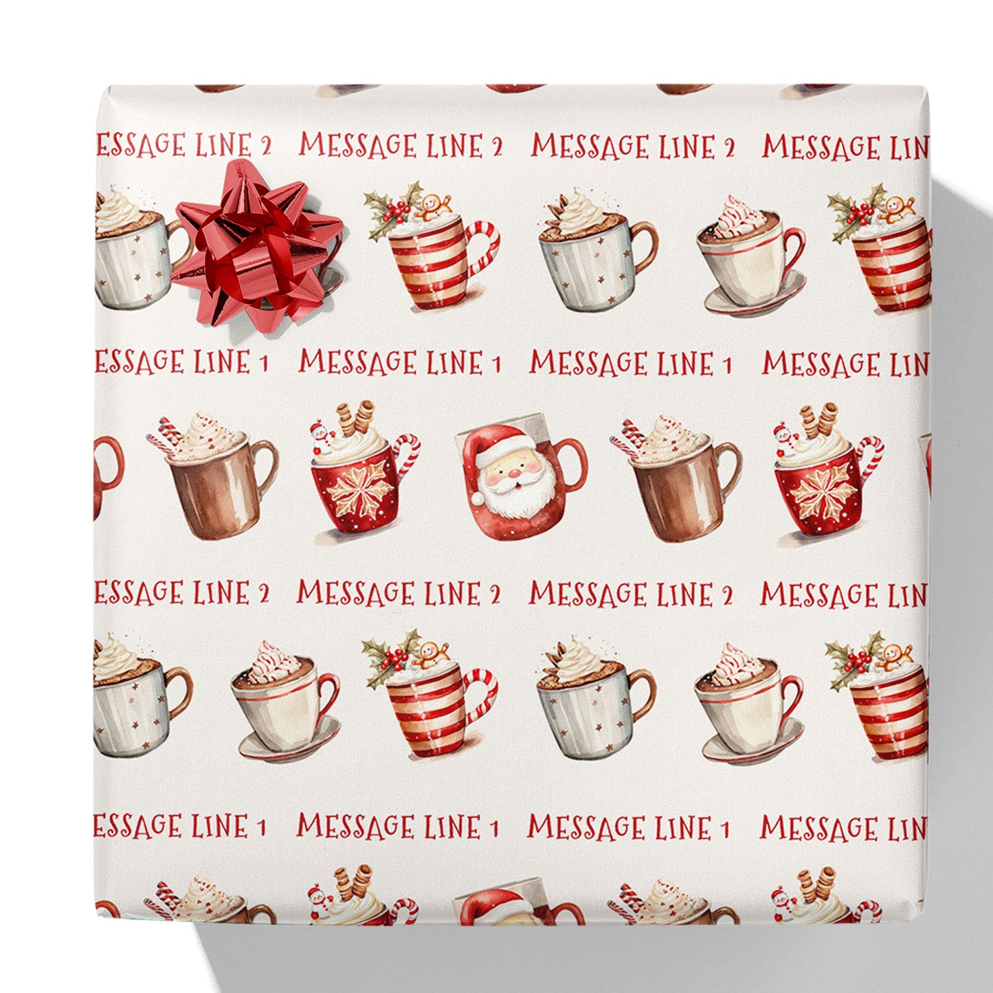 Christmas Hot Chocolate Message Gift Wrap