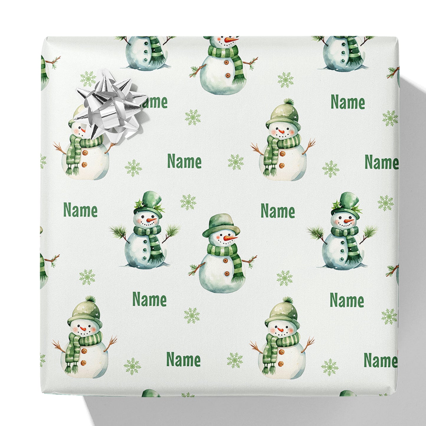 Colourful Snowman Name Gift Wrap