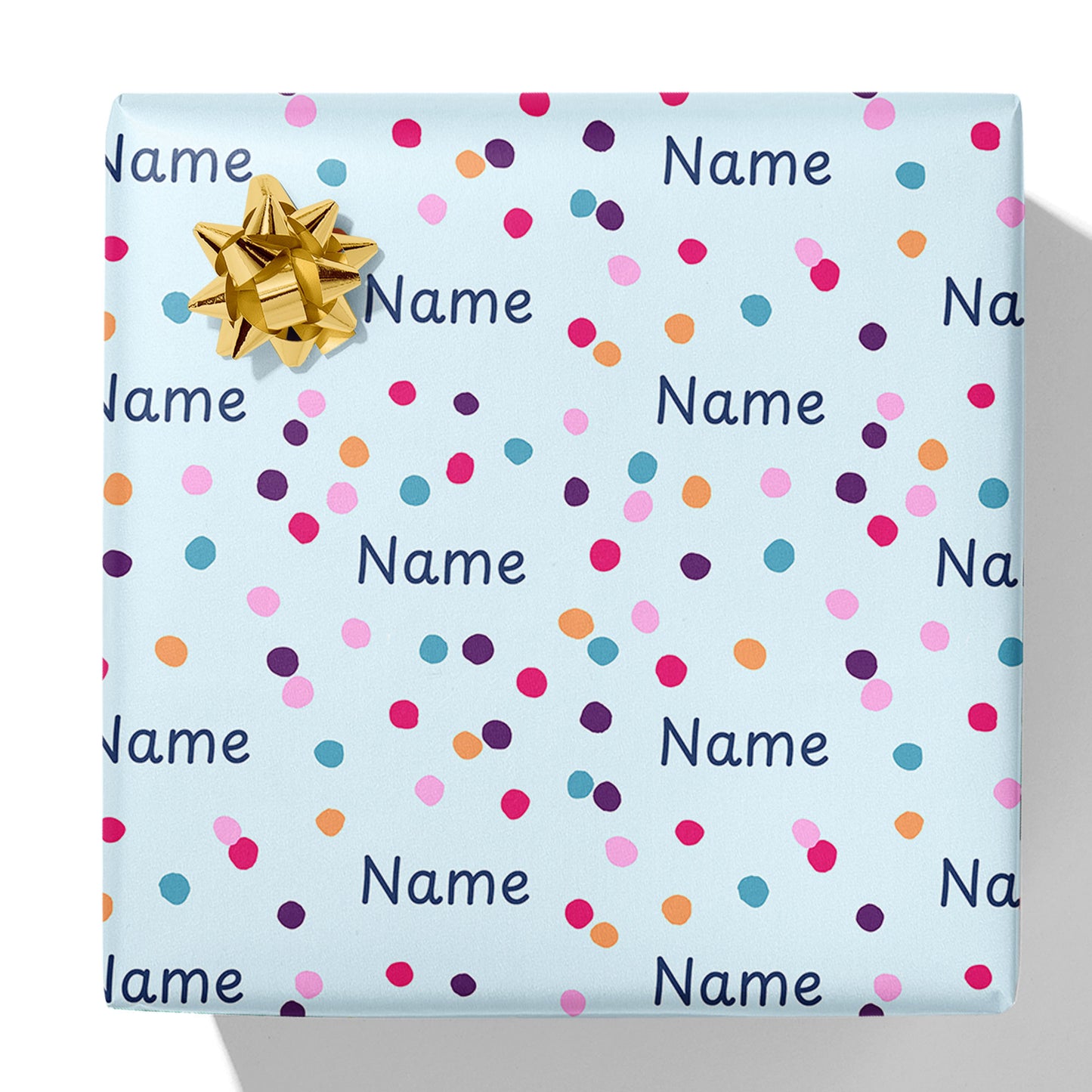 Confetti Spots Name Gift Wrap