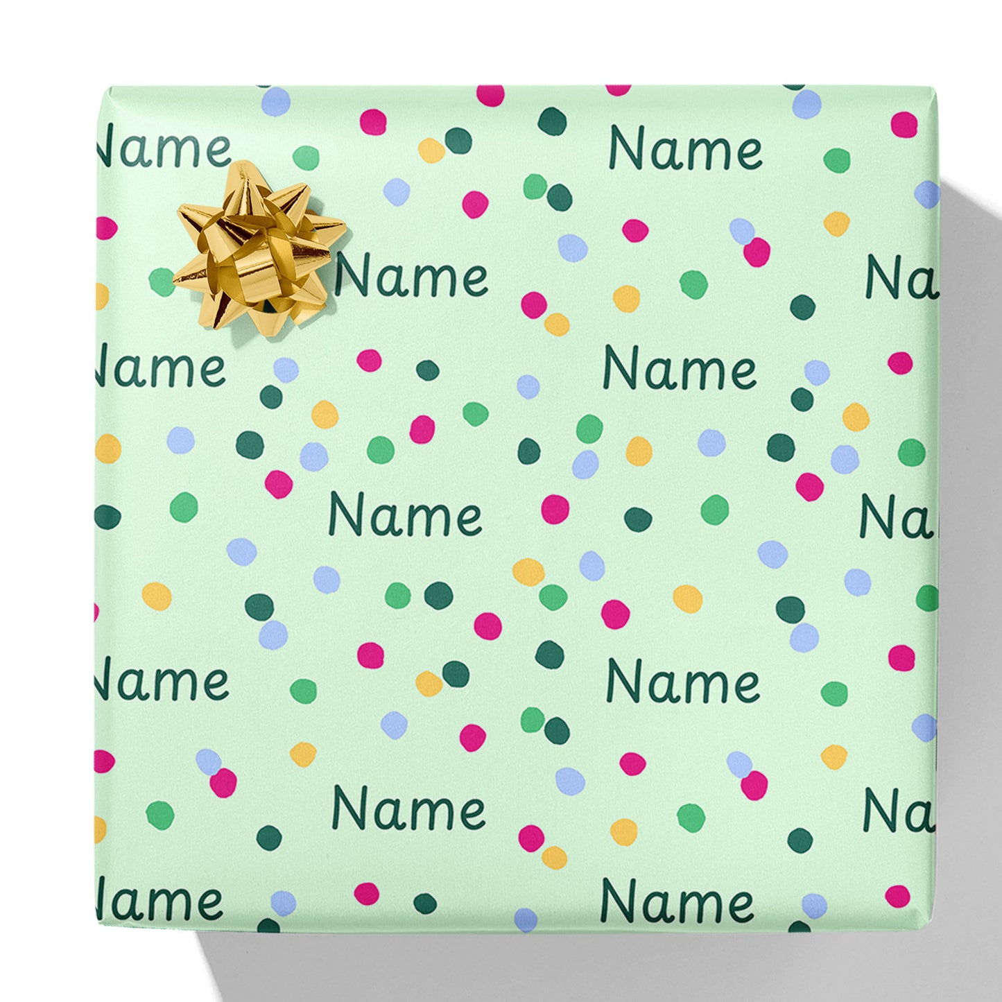 Confetti Spots Name Gift Wrap