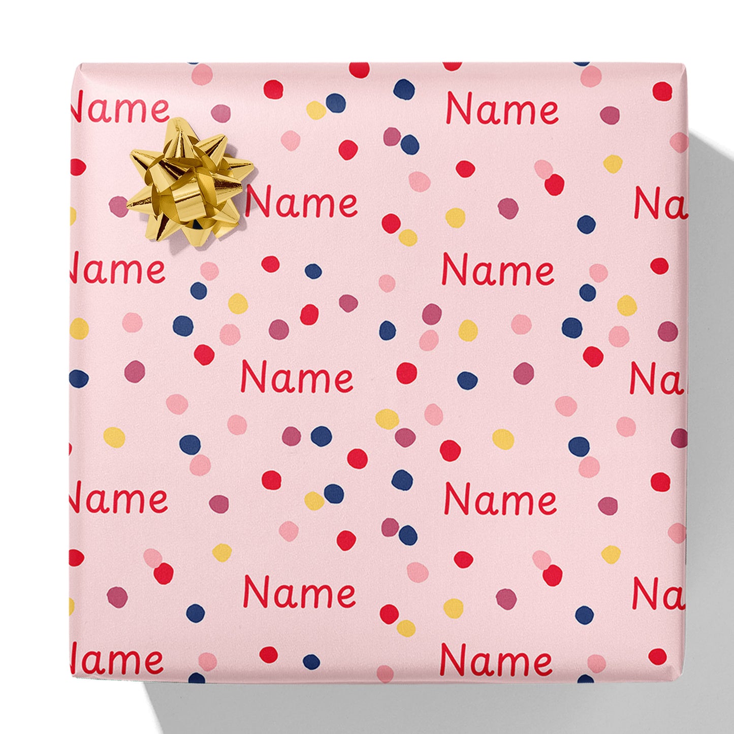 Confetti Spots Name Gift Wrap