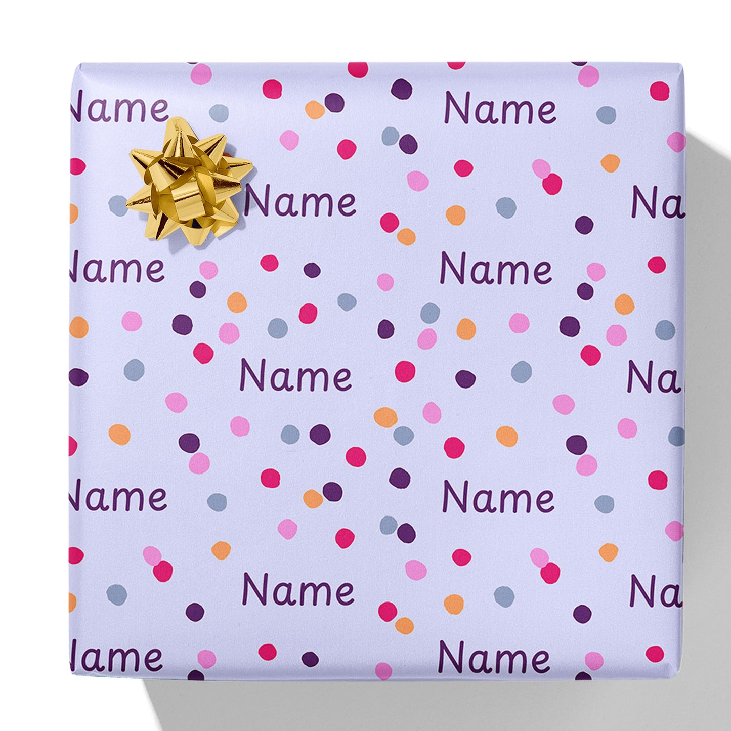Confetti Spots Name Gift Wrap
