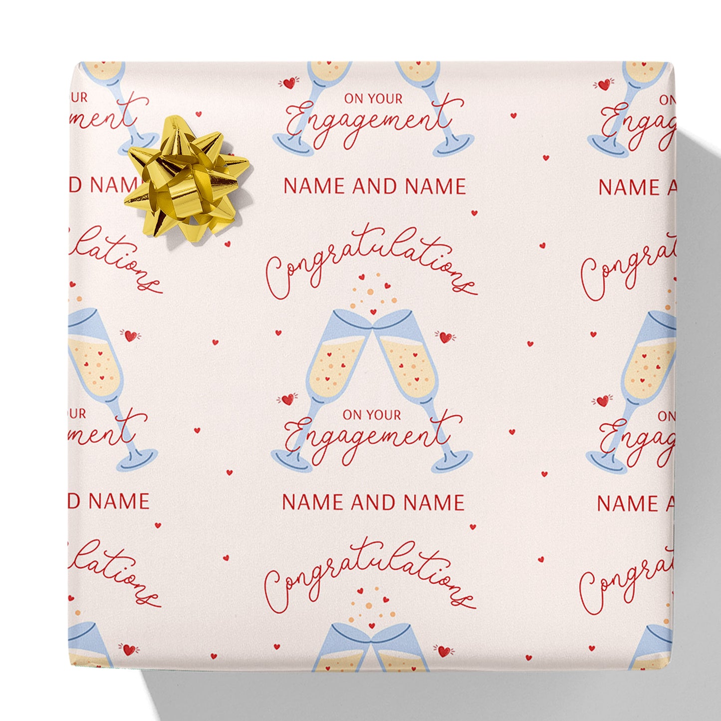 Herzlichen Glückwunsch zu Ihrer Verlobung Namen Geschenkverpackung
