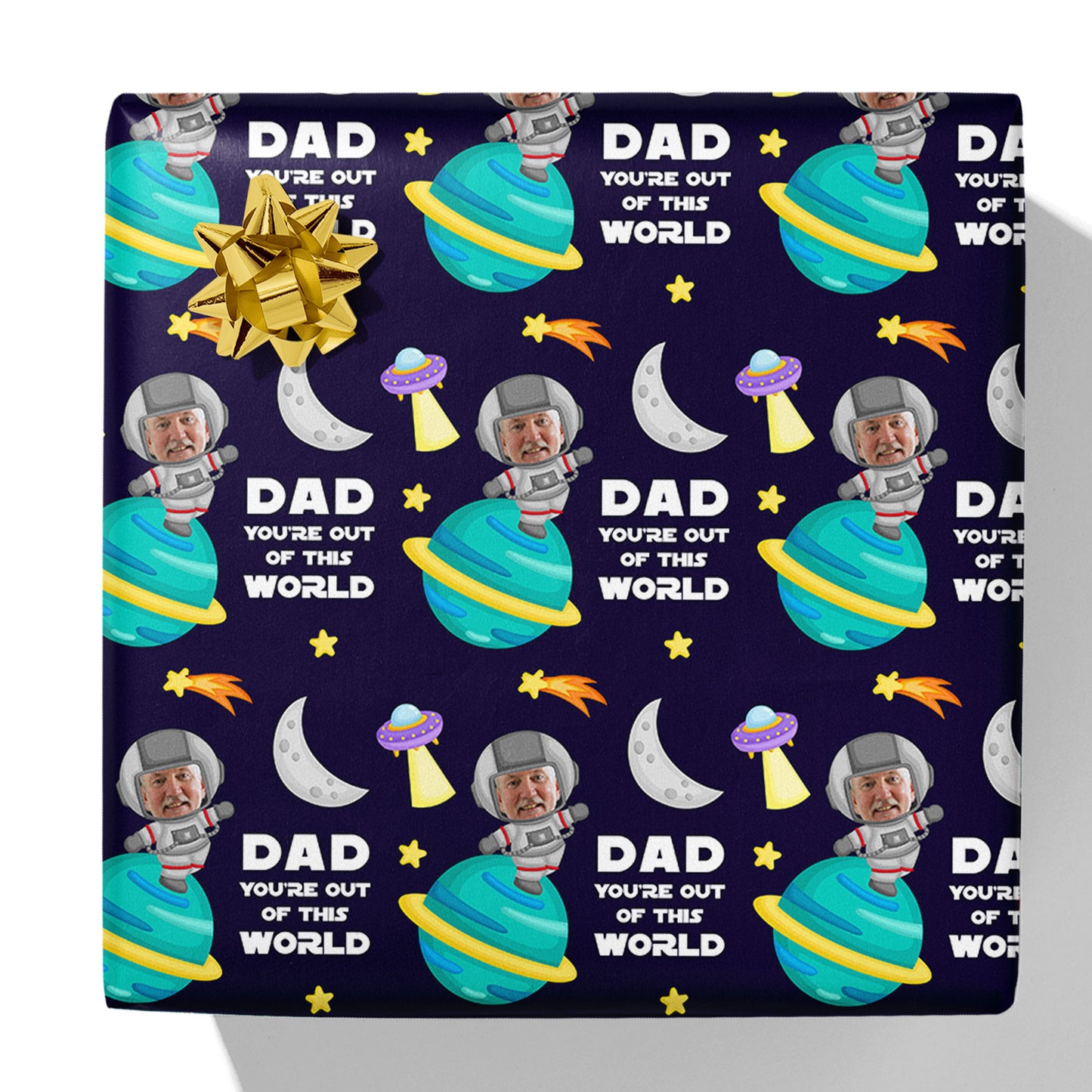 Dad You're Out of This World Photo Gift Wrap