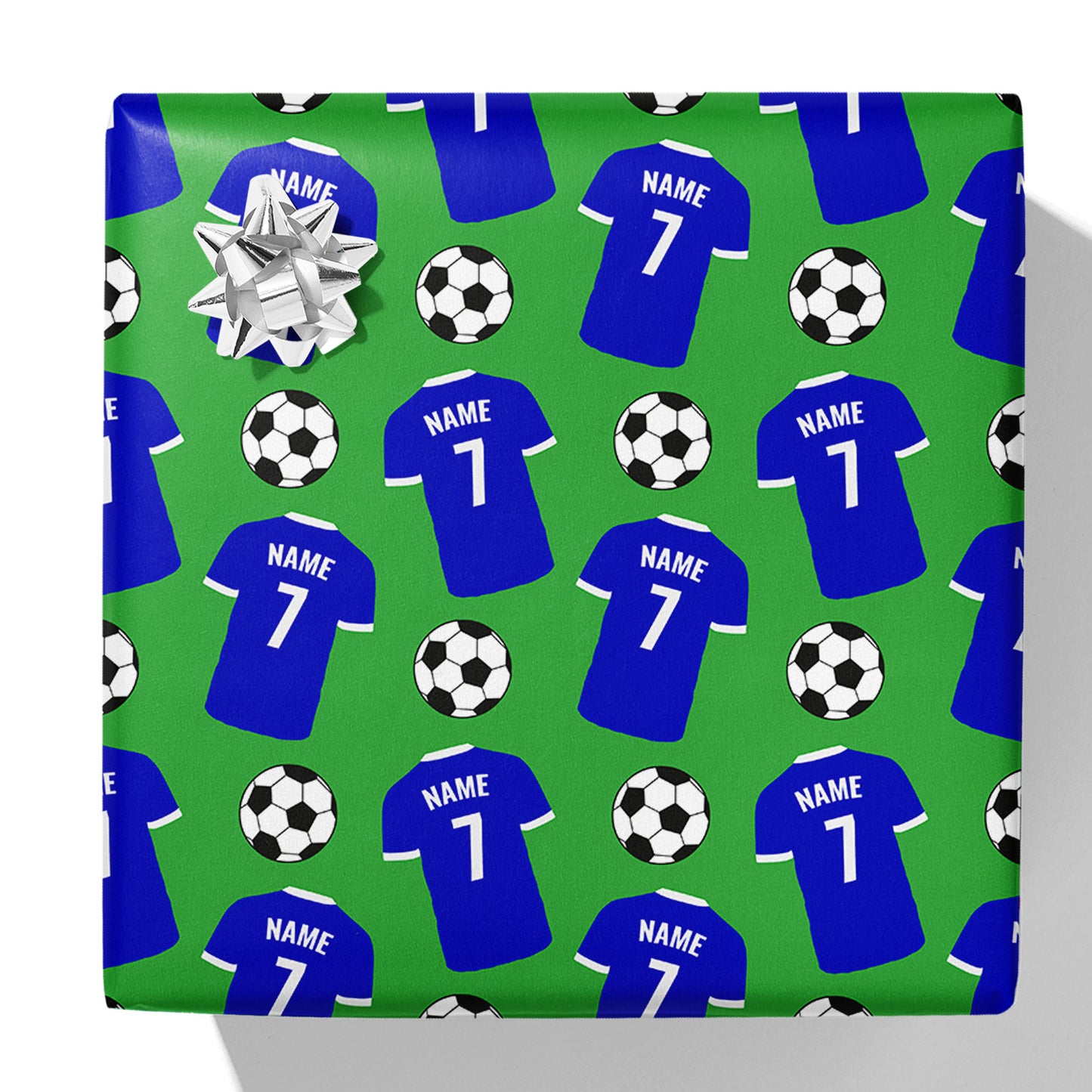 Football Shirt Name and Age Gift Wrap