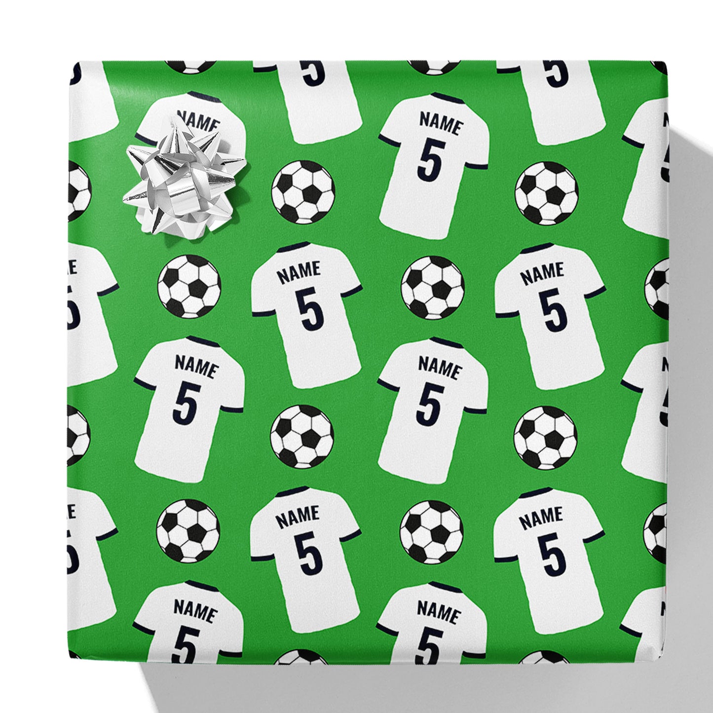 Football Shirt Name and Age Gift Wrap