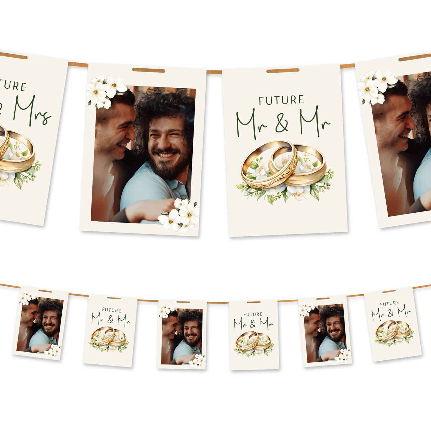 Future Weds Photo Engagement Bunting